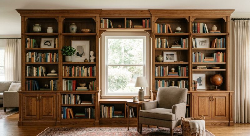 Custom Bookshelves Installation in Woodbridge, VA