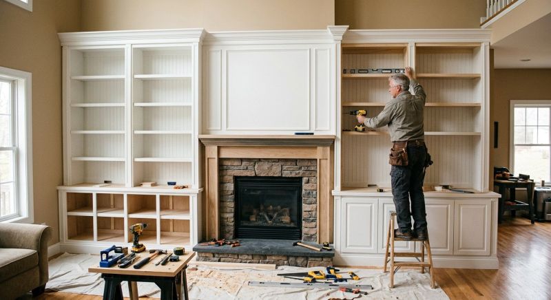 Fireplace Shelves Installation in Alexandria, VA